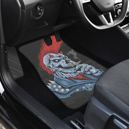 Punk Mohawk Devil Print Front Car Floor Mats