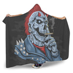 Punk Mohawk Devil Print Hooded Blanket