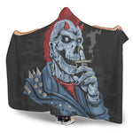 Punk Mohawk Devil Print Hooded Blanket