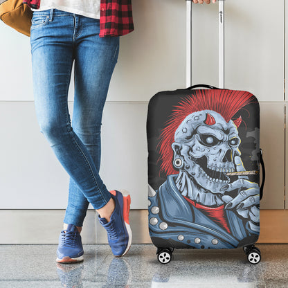 Punk Mohawk Devil Print Luggage Cover