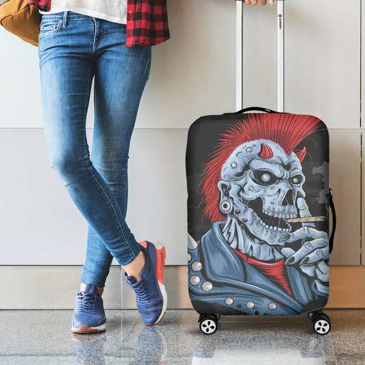 Punk Mohawk Devil Print Luggage Cover
