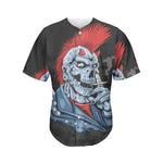 Punk Mohawk Devil Print Men's Baseball Jersey