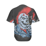 Punk Mohawk Devil Print Men's Baseball Jersey