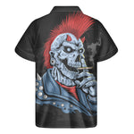 Punk Mohawk Devil Print Men's Short Sleeve Shirt