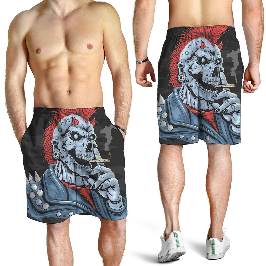 Punk Mohawk Devil Print Men's Shorts