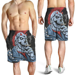 Punk Mohawk Devil Print Men's Shorts