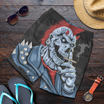 Punk Mohawk Devil Print Men's Shorts