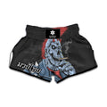 Punk Mohawk Devil Print Muay Thai Boxing Shorts