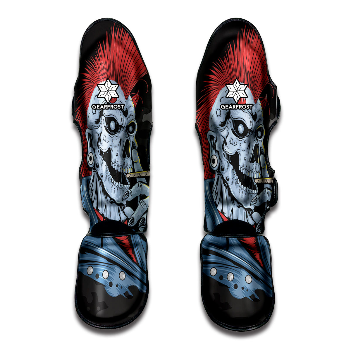 Punk Mohawk Devil Print Muay Thai Shin Guard