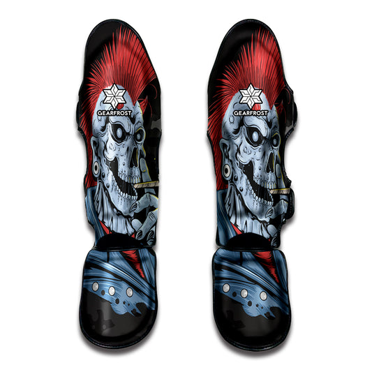 Punk Mohawk Devil Print Muay Thai Shin Guard
