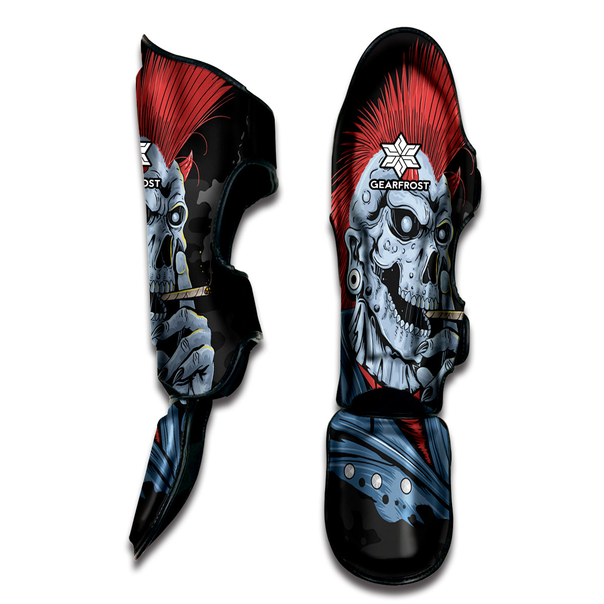 Punk Mohawk Devil Print Muay Thai Shin Guard