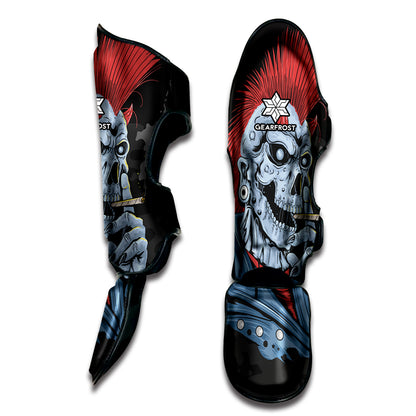 Punk Mohawk Devil Print Muay Thai Shin Guard