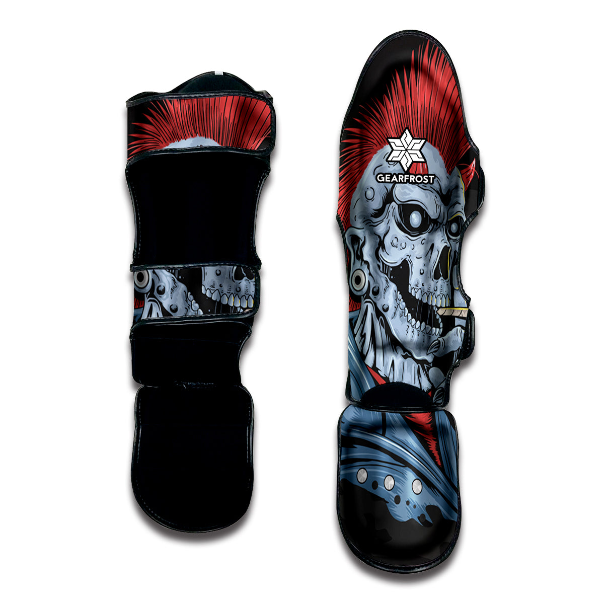 Punk Mohawk Devil Print Muay Thai Shin Guard
