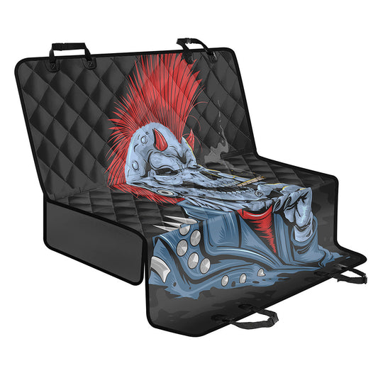 Punk Mohawk Devil Print Pet Car Back Seat Cover