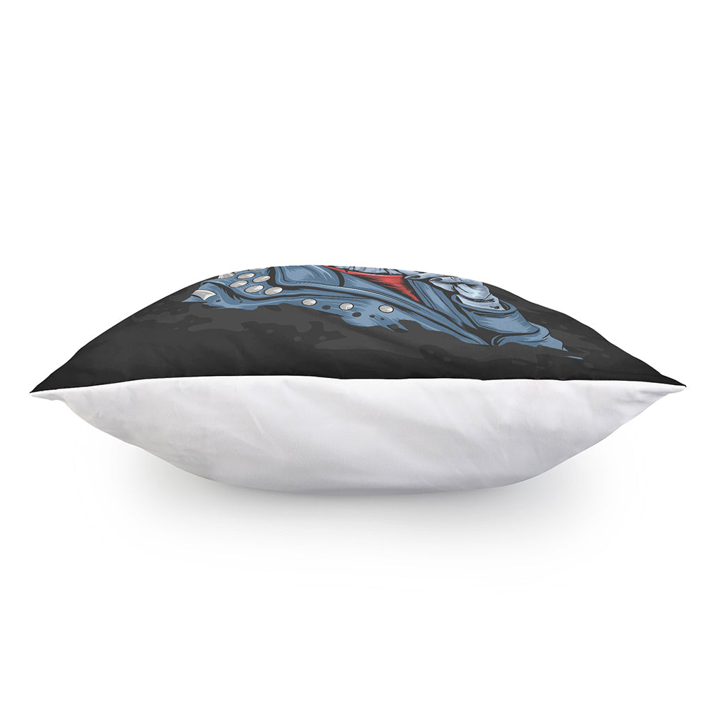 Punk Mohawk Devil Print Pillow Cover
