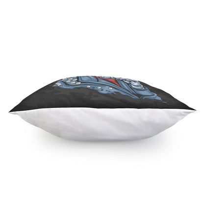 Punk Mohawk Devil Print Pillow Cover