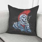 Punk Mohawk Devil Print Pillow Cover