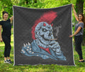Punk Mohawk Devil Print Quilt