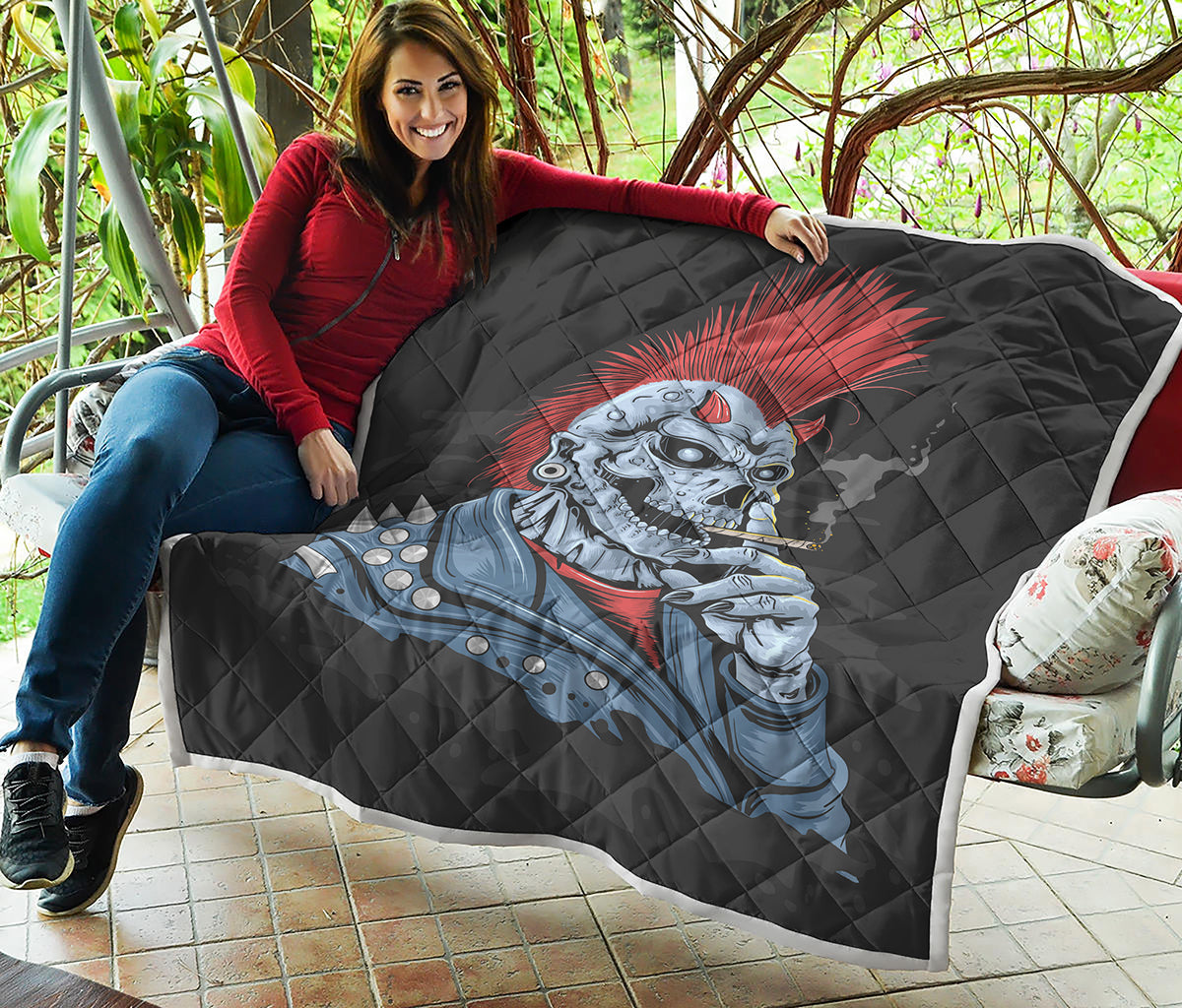 Punk Mohawk Devil Print Quilt