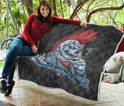 Punk Mohawk Devil Print Quilt