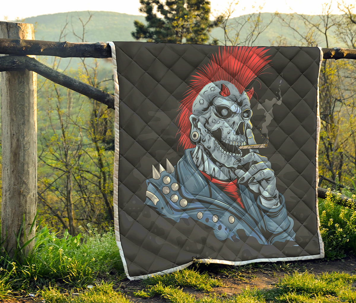 Punk Mohawk Devil Print Quilt