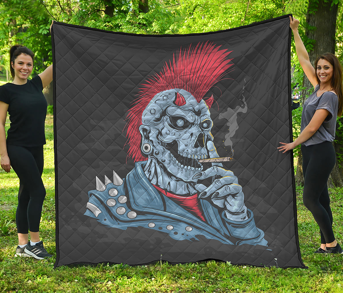 Punk Mohawk Devil Print Quilt