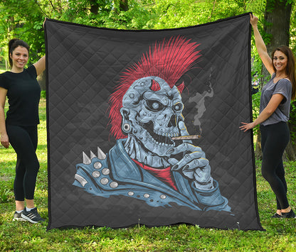 Punk Mohawk Devil Print Quilt
