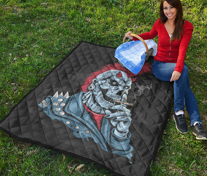 Punk Mohawk Devil Print Quilt
