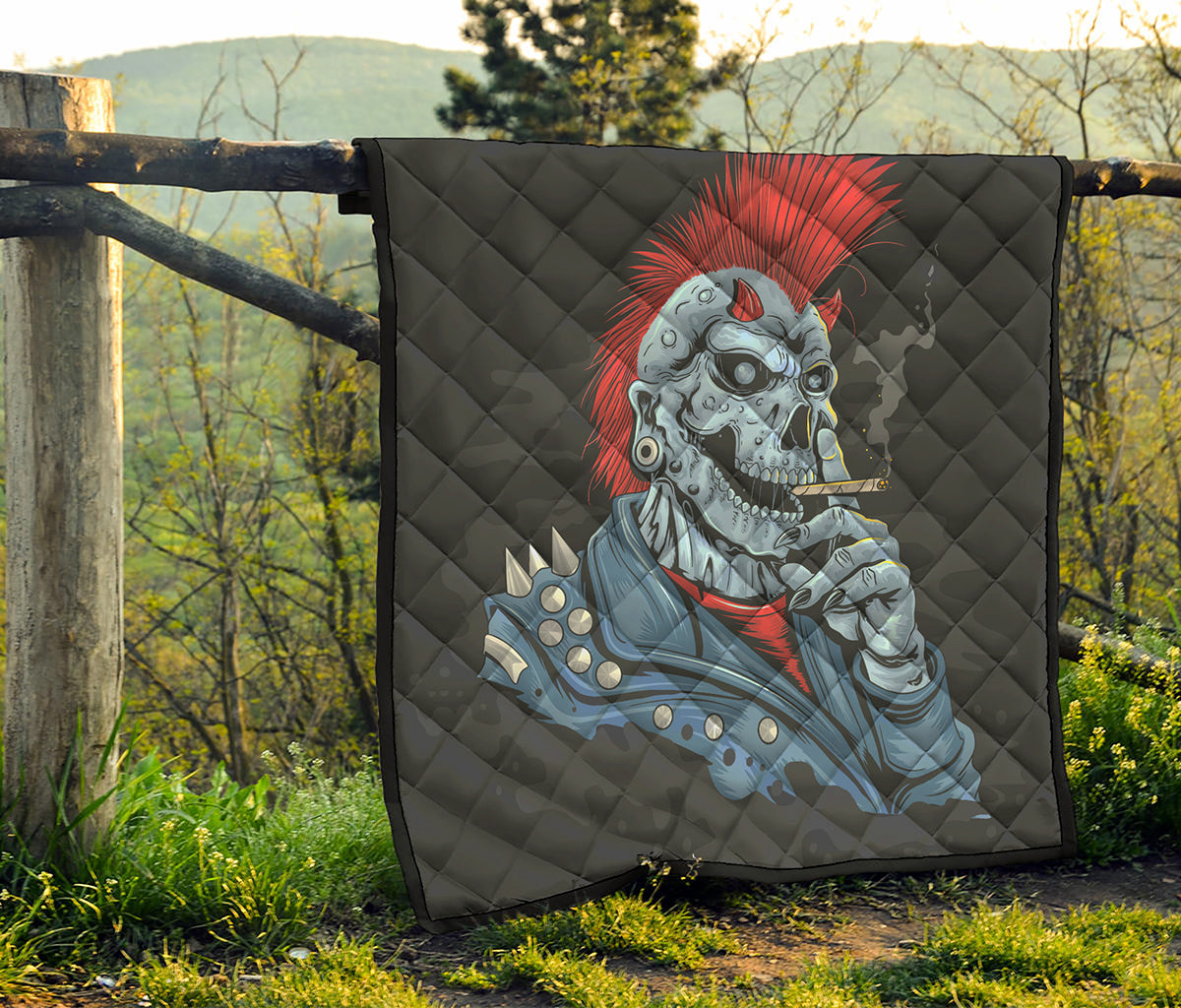 Punk Mohawk Devil Print Quilt