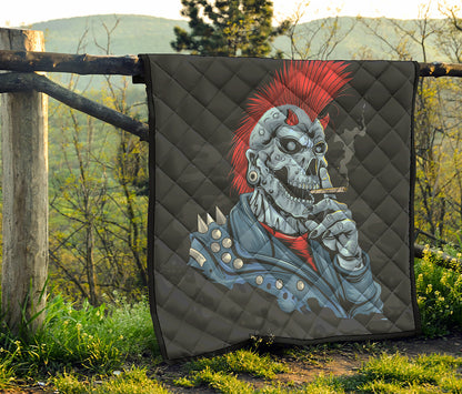 Punk Mohawk Devil Print Quilt
