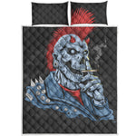 Punk Mohawk Devil Print Quilt Bed Set