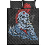 Punk Mohawk Devil Print Quilt Bed Set