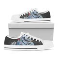 Punk Mohawk Devil Print White Low Top Sneakers