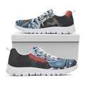 Punk Mohawk Devil Print White Running Shoes