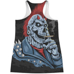 Punk Mohawk Devil Print Women's Racerback Tank Top