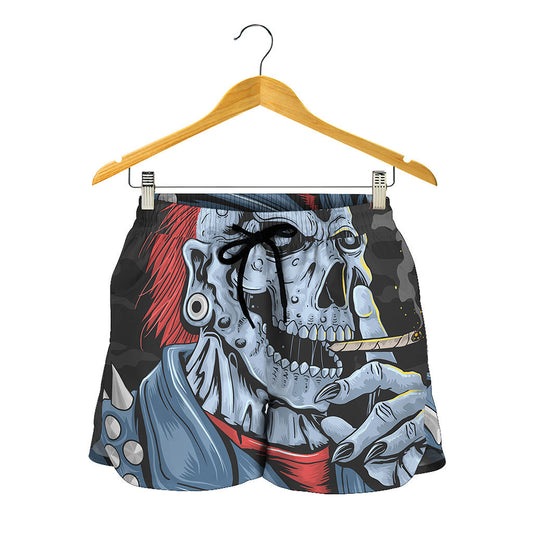 Punk Mohawk Devil Print Women's Shorts