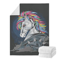 Punk Unicorn Print Blanket