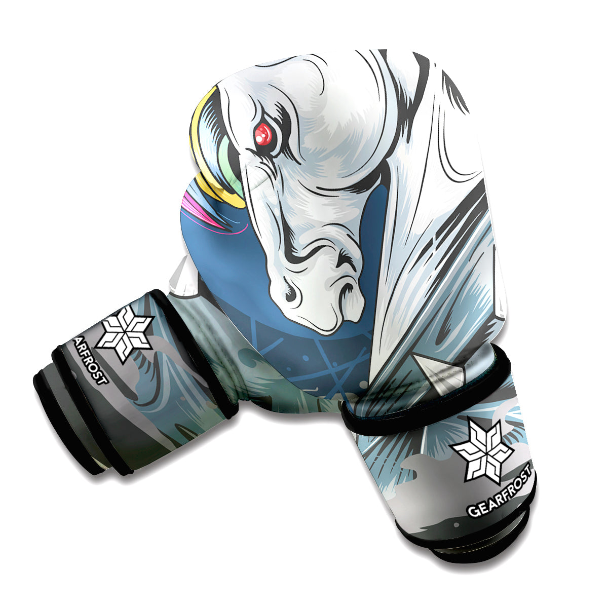 Punk Unicorn Print Boxing Gloves