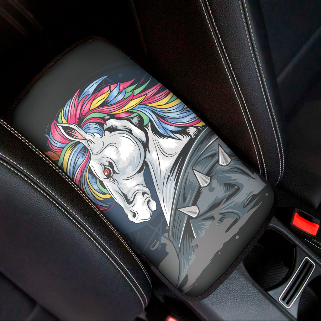Punk Unicorn Print Car Center Console Cover