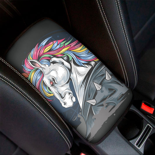 Punk Unicorn Print Car Center Console Cover