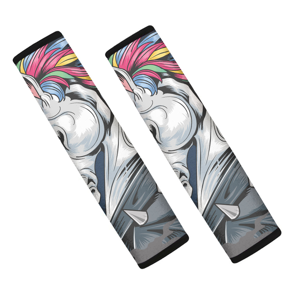 Punk Unicorn Print Car Seat Belt Covers