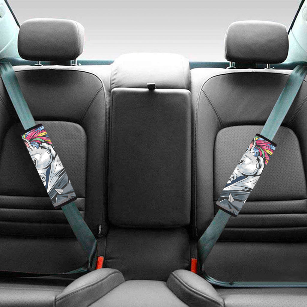 Punk Unicorn Print Car Seat Belt Covers