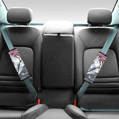 Punk Unicorn Print Car Seat Belt Covers