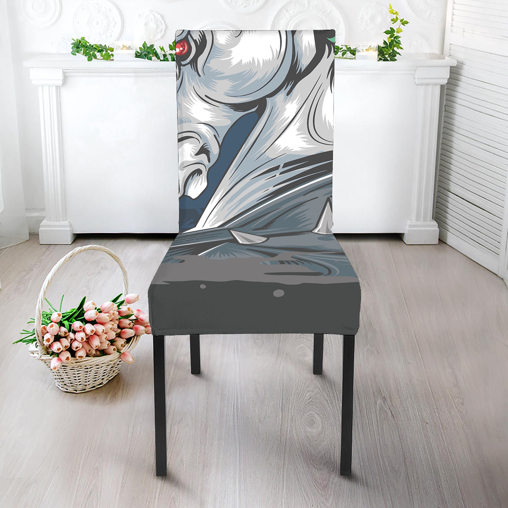 Punk Unicorn Print Dining Chair Slipcover