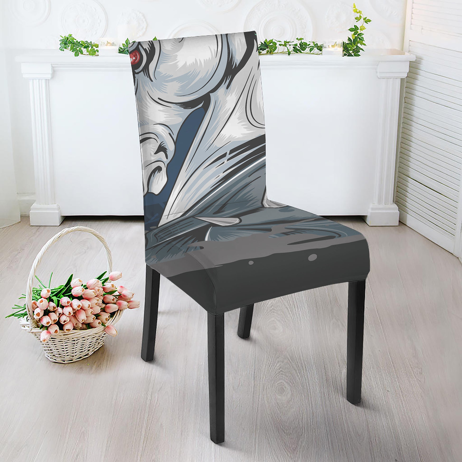 Punk Unicorn Print Dining Chair Slipcover
