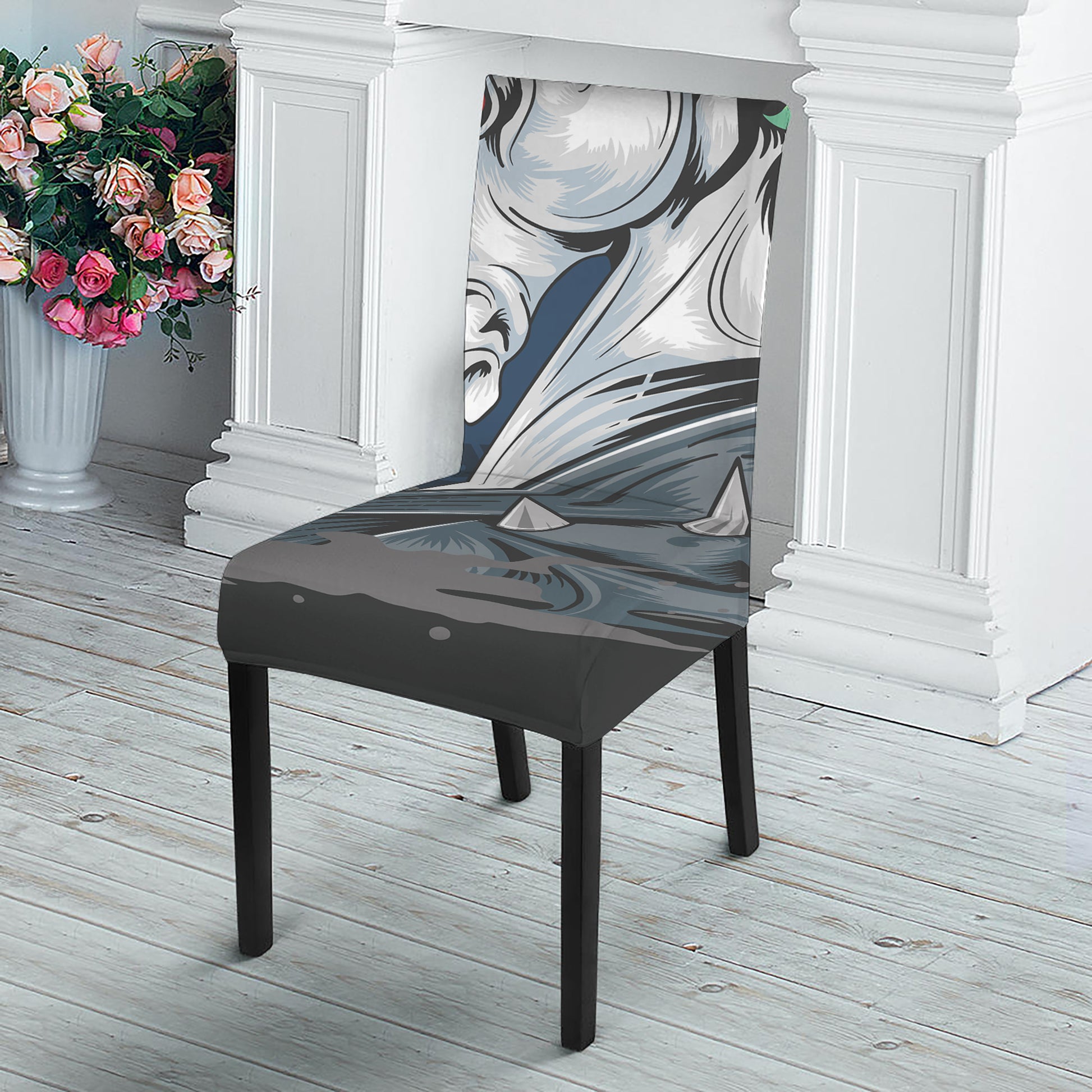 Punk Unicorn Print Dining Chair Slipcover