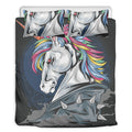 Punk Unicorn Print Duvet Cover Bedding Set