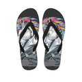 Punk Unicorn Print Flip Flops