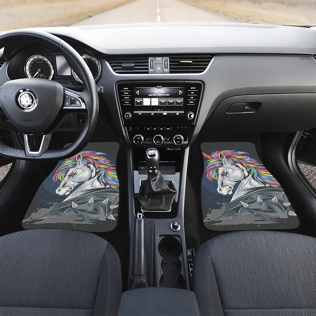 Punk Unicorn Print Front and Back Car Floor Mats