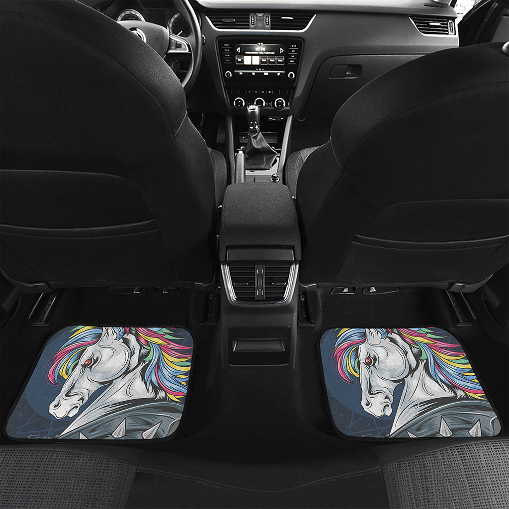 Punk Unicorn Print Front and Back Car Floor Mats